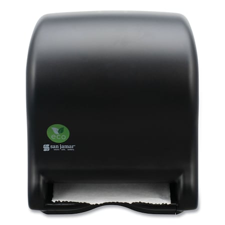 San Jamar Ecological Mechanical Towel Dispenser, 9.1 x 14.4 x 11.8, Black T8000REBK